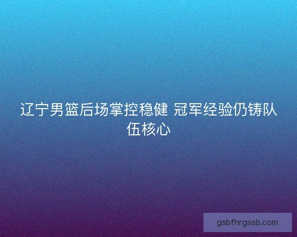 辽宁男篮后场掌控稳健 冠军经验仍铸队伍核心